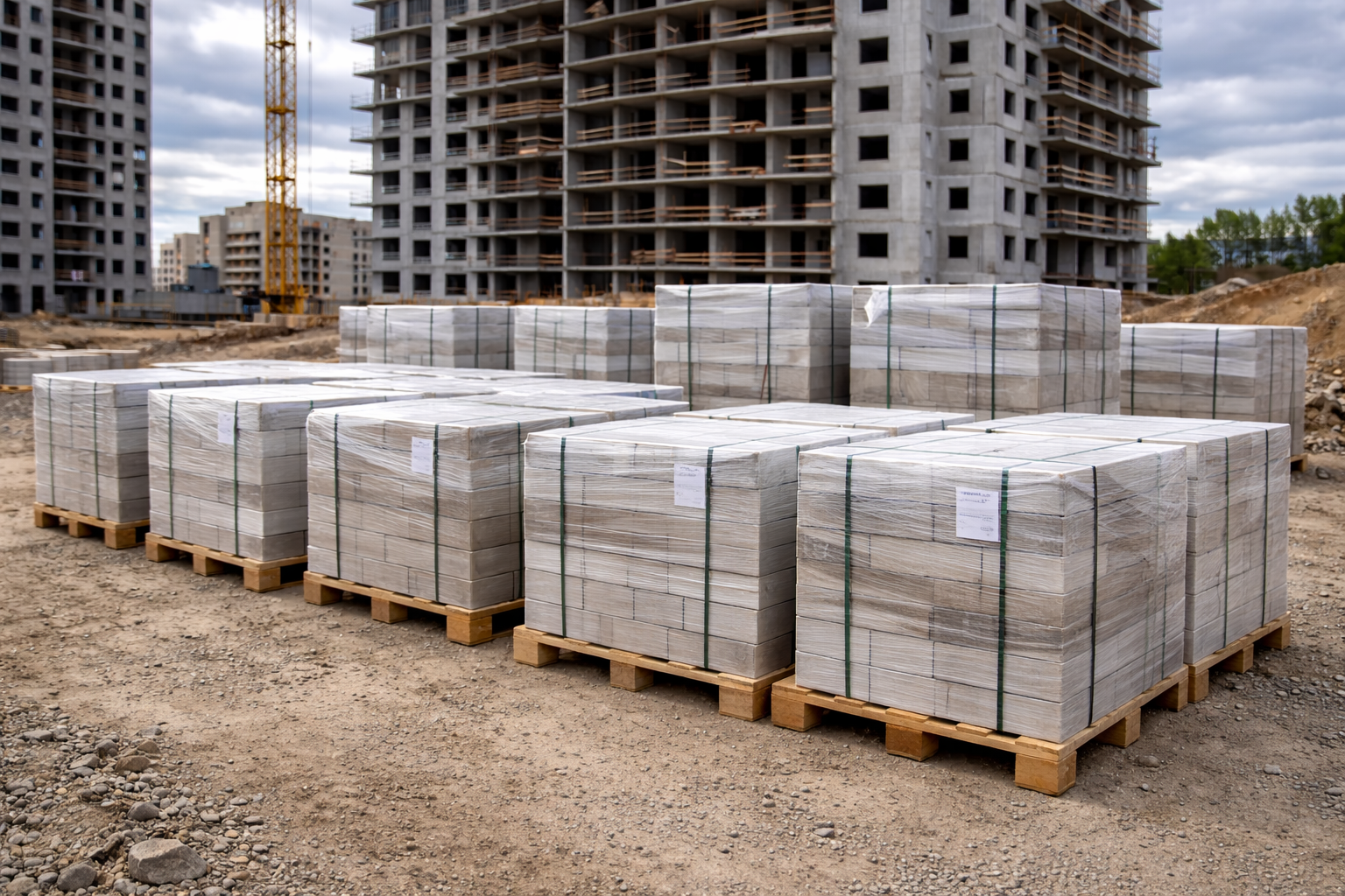 расчёт керамогранита для объекта на строительной площадке